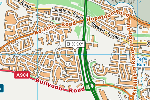 EH30 9XY map - OS VectorMap District (Ordnance Survey)