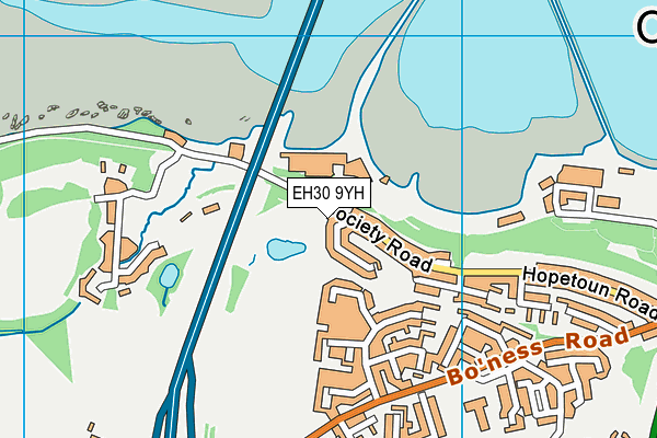 EH30 9YH map - OS VectorMap District (Ordnance Survey)
