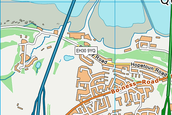 EH30 9YQ map - OS VectorMap District (Ordnance Survey)