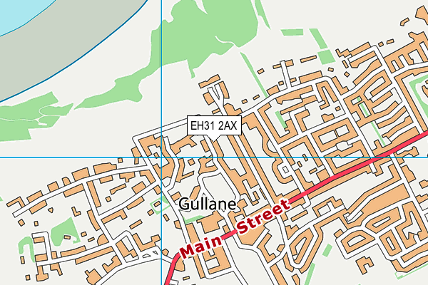 EH31 2AX map - OS VectorMap District (Ordnance Survey)