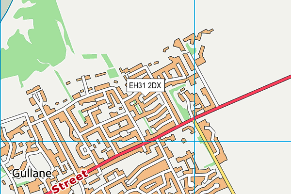 EH31 2DX map - OS VectorMap District (Ordnance Survey)