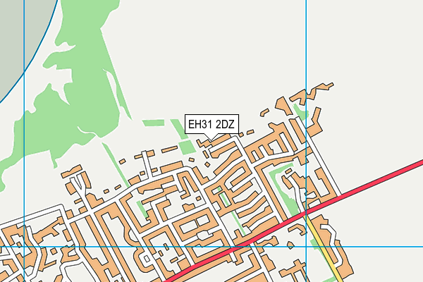 EH31 2DZ map - OS VectorMap District (Ordnance Survey)