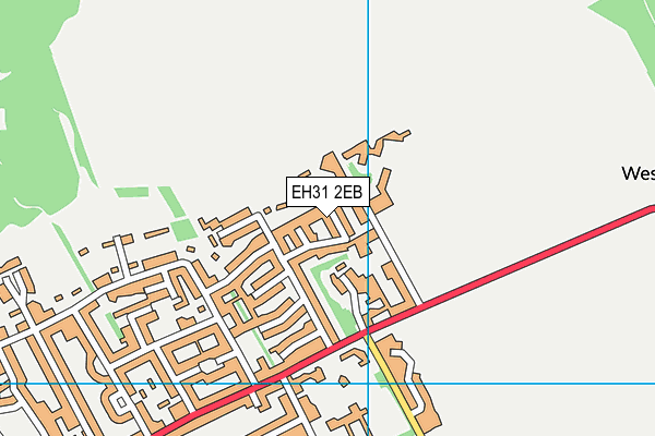 EH31 2EB map - OS VectorMap District (Ordnance Survey)
