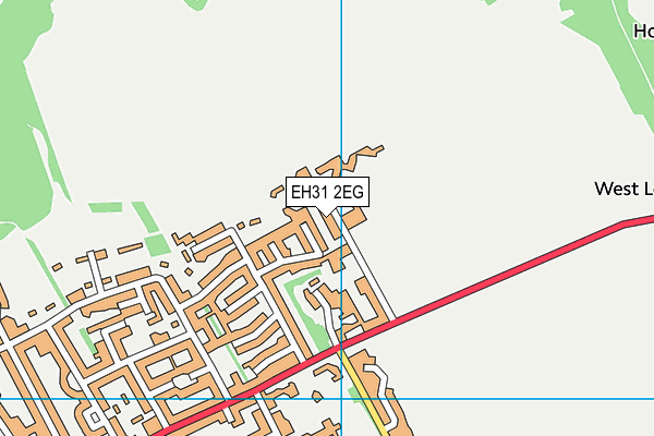 EH31 2EG map - OS VectorMap District (Ordnance Survey)
