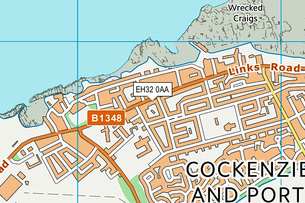 EH32 0AA map - OS VectorMap District (Ordnance Survey)