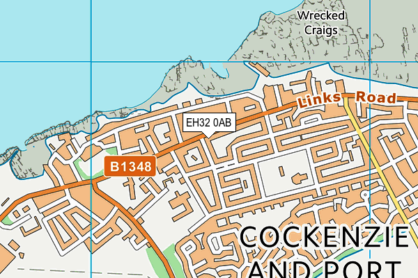 EH32 0AB map - OS VectorMap District (Ordnance Survey)