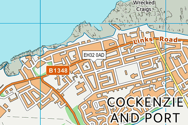 EH32 0AD map - OS VectorMap District (Ordnance Survey)