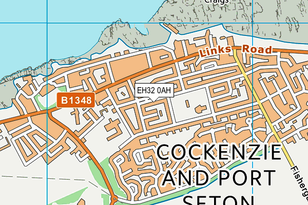 EH32 0AH map - OS VectorMap District (Ordnance Survey)