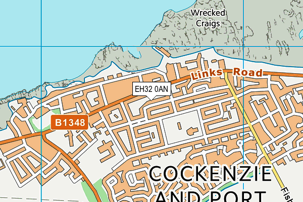 EH32 0AN map - OS VectorMap District (Ordnance Survey)