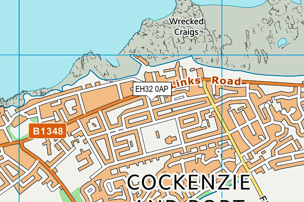 EH32 0AP map - OS VectorMap District (Ordnance Survey)