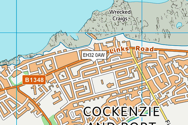 EH32 0AW map - OS VectorMap District (Ordnance Survey)