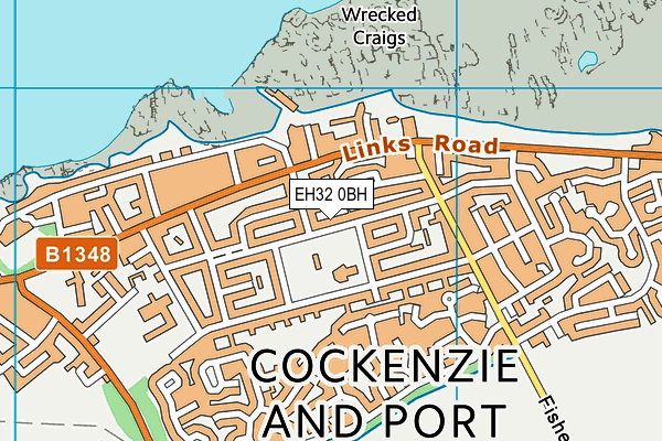 EH32 0BH map - OS VectorMap District (Ordnance Survey)