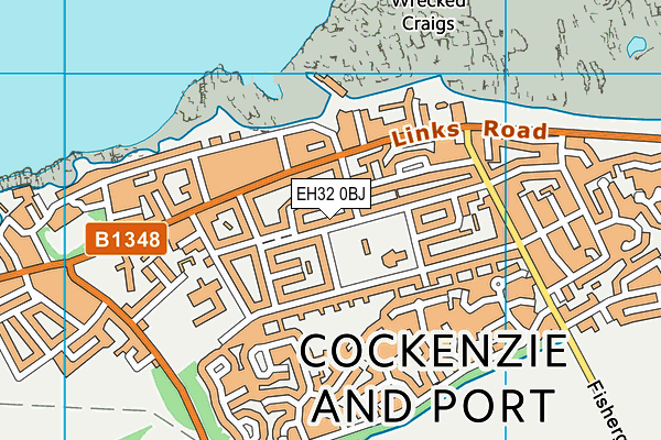 EH32 0BJ map - OS VectorMap District (Ordnance Survey)