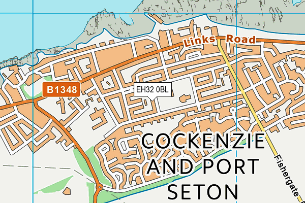 EH32 0BL map - OS VectorMap District (Ordnance Survey)