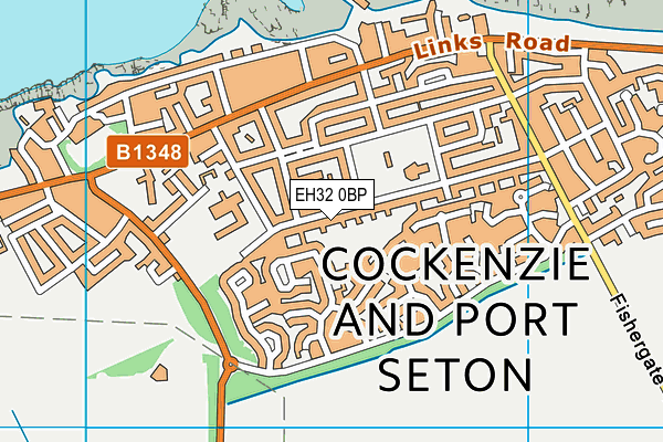 EH32 0BP map - OS VectorMap District (Ordnance Survey)