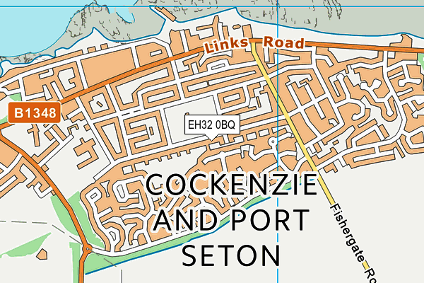 EH32 0BQ map - OS VectorMap District (Ordnance Survey)