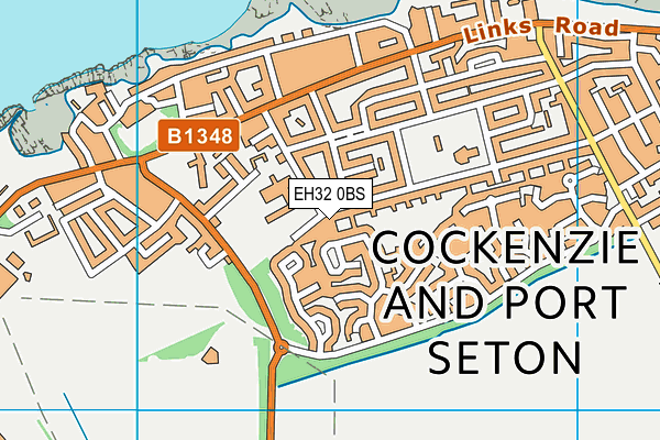 EH32 0BS map - OS VectorMap District (Ordnance Survey)