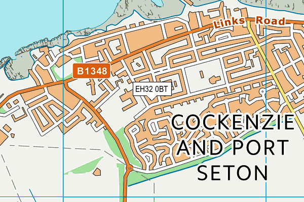 EH32 0BT map - OS VectorMap District (Ordnance Survey)