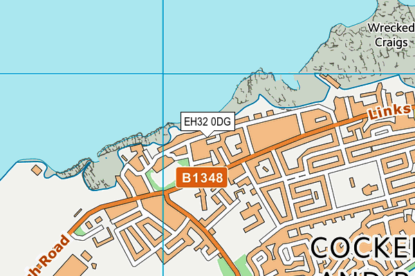EH32 0DG map - OS VectorMap District (Ordnance Survey)