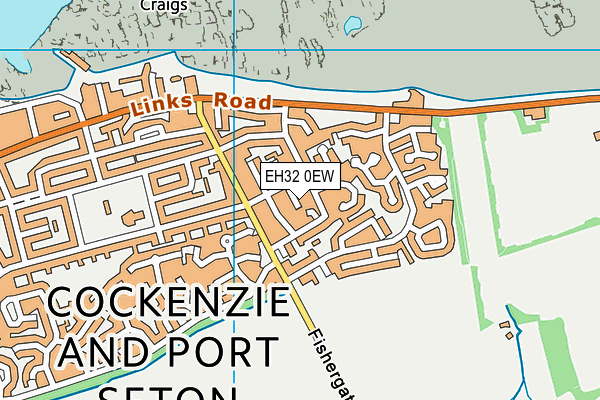 EH32 0EW map - OS VectorMap District (Ordnance Survey)