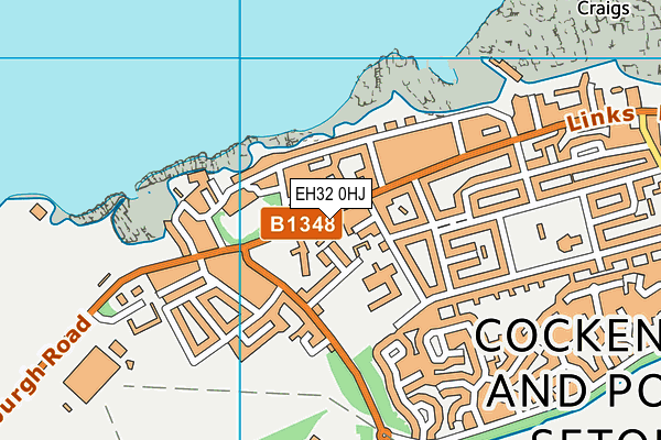 EH32 0HJ map - OS VectorMap District (Ordnance Survey)