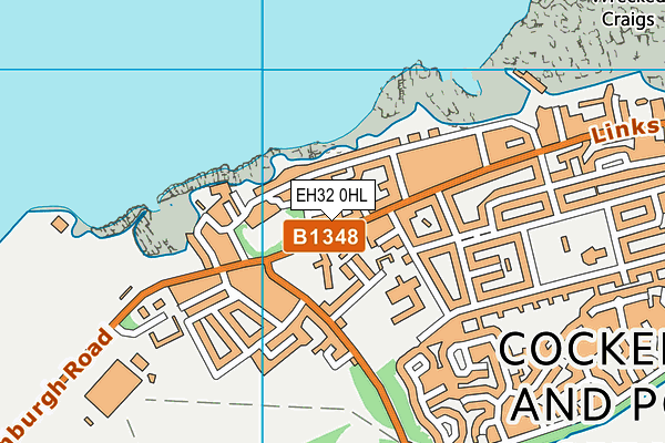EH32 0HL map - OS VectorMap District (Ordnance Survey)