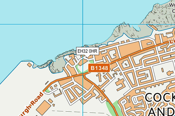 EH32 0HR map - OS VectorMap District (Ordnance Survey)