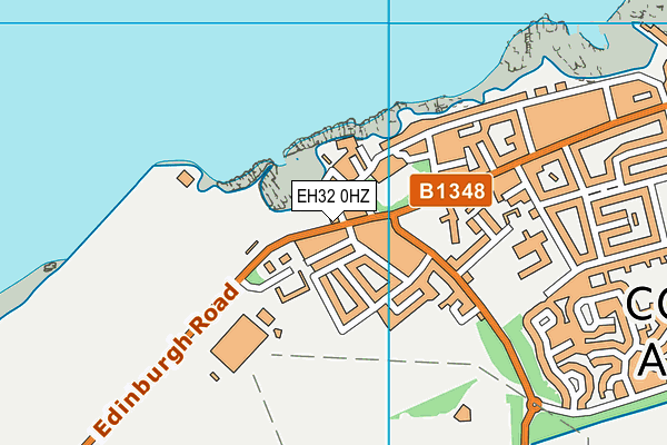 EH32 0HZ map - OS VectorMap District (Ordnance Survey)