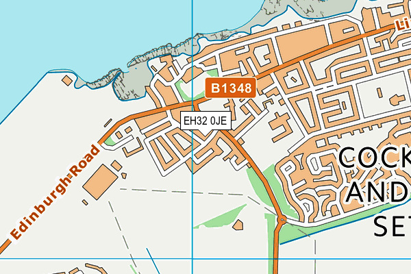 EH32 0JE map - OS VectorMap District (Ordnance Survey)