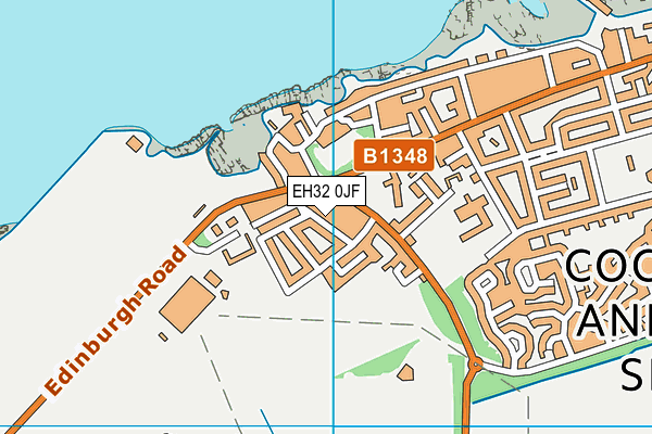 EH32 0JF map - OS VectorMap District (Ordnance Survey)