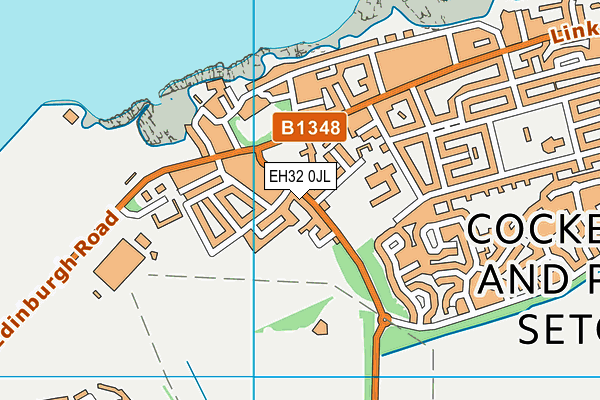 EH32 0JL map - OS VectorMap District (Ordnance Survey)