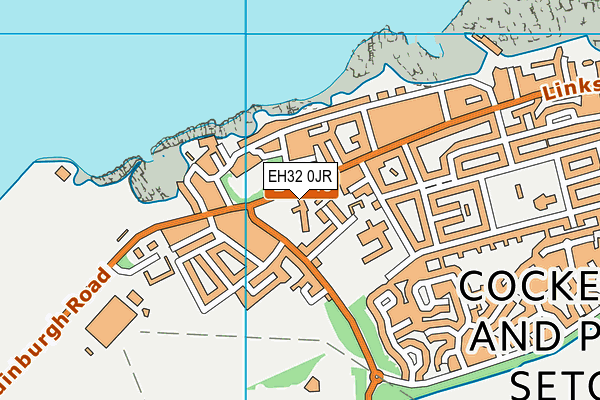 EH32 0JR map - OS VectorMap District (Ordnance Survey)