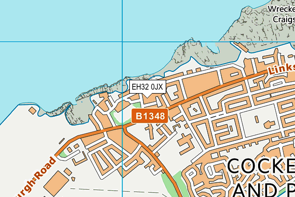 EH32 0JX map - OS VectorMap District (Ordnance Survey)