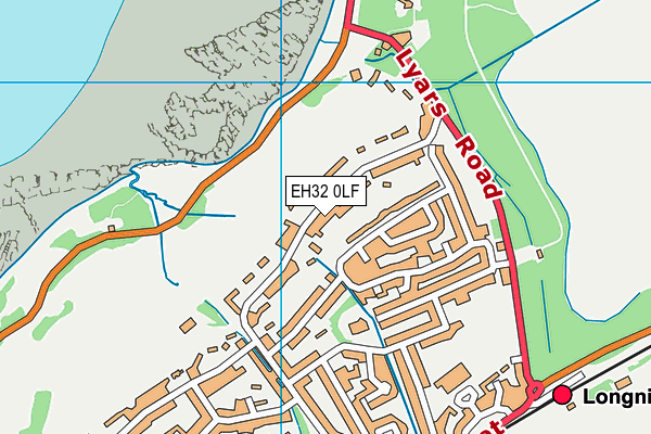 EH32 0LF map - OS VectorMap District (Ordnance Survey)