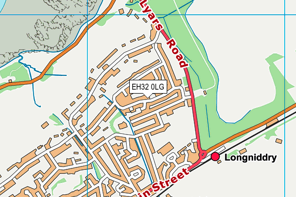 EH32 0LG map - OS VectorMap District (Ordnance Survey)