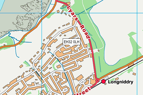 EH32 0LH map - OS VectorMap District (Ordnance Survey)