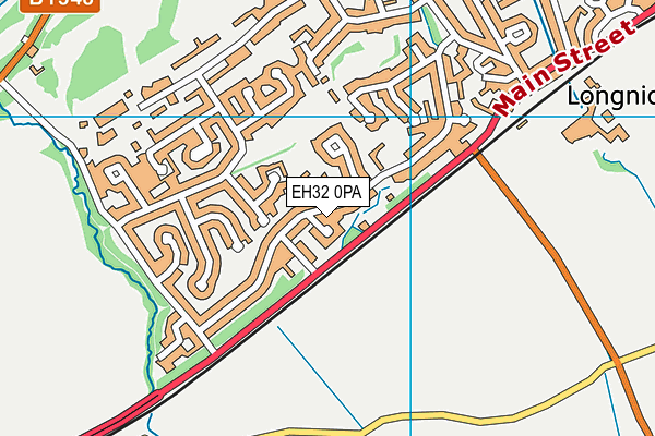 EH32 0PA map - OS VectorMap District (Ordnance Survey)