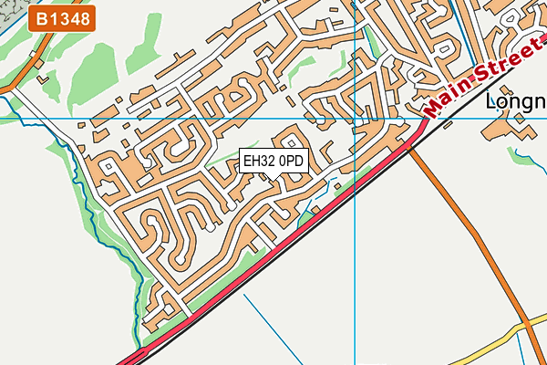 EH32 0PD map - OS VectorMap District (Ordnance Survey)