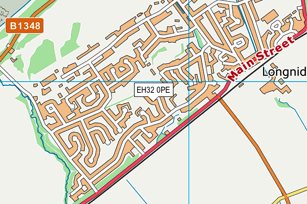 EH32 0PE map - OS VectorMap District (Ordnance Survey)