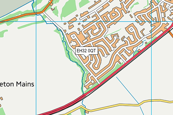 EH32 0QT map - OS VectorMap District (Ordnance Survey)