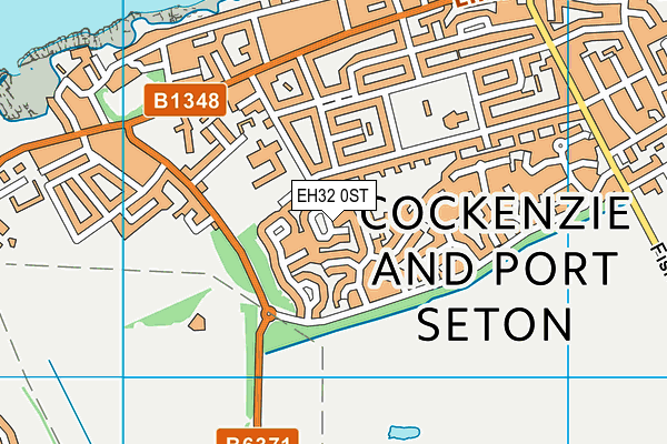 EH32 0ST map - OS VectorMap District (Ordnance Survey)