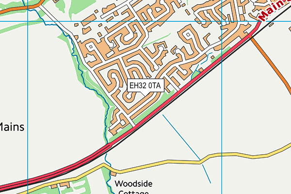 EH32 0TA map - OS VectorMap District (Ordnance Survey)