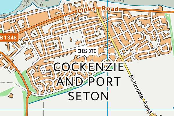 EH32 0TD map - OS VectorMap District (Ordnance Survey)