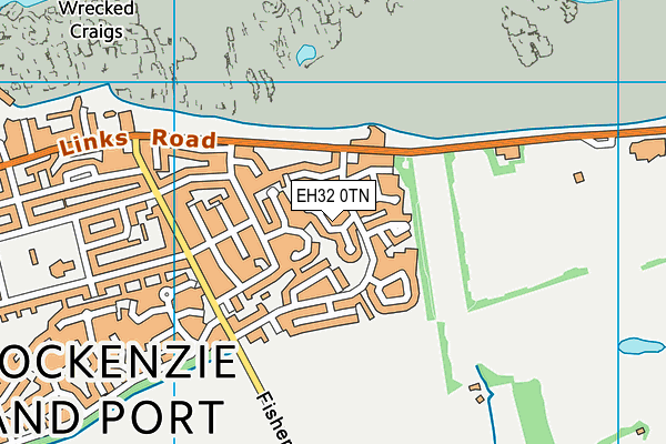 EH32 0TN map - OS VectorMap District (Ordnance Survey)