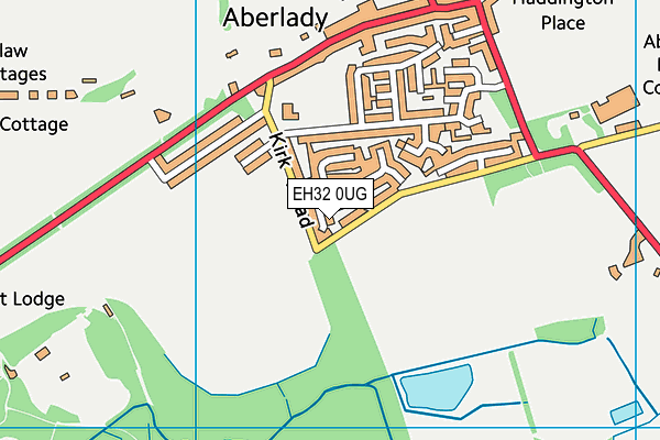 EH32 0UG map - OS VectorMap District (Ordnance Survey)