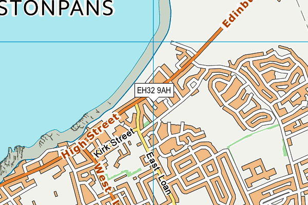 EH32 9AH map - OS VectorMap District (Ordnance Survey)