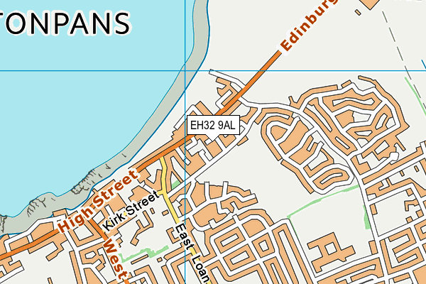 EH32 9AL map - OS VectorMap District (Ordnance Survey)