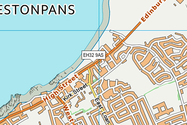 EH32 9AS map - OS VectorMap District (Ordnance Survey)