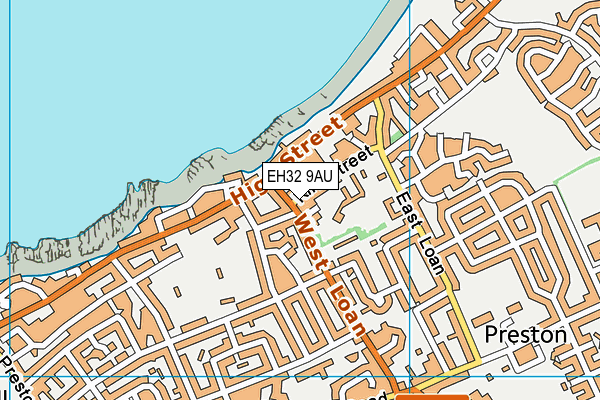 EH32 9AU map - OS VectorMap District (Ordnance Survey)