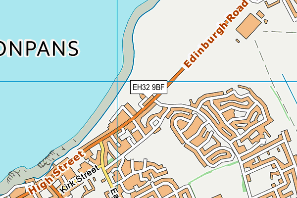 EH32 9BF map - OS VectorMap District (Ordnance Survey)